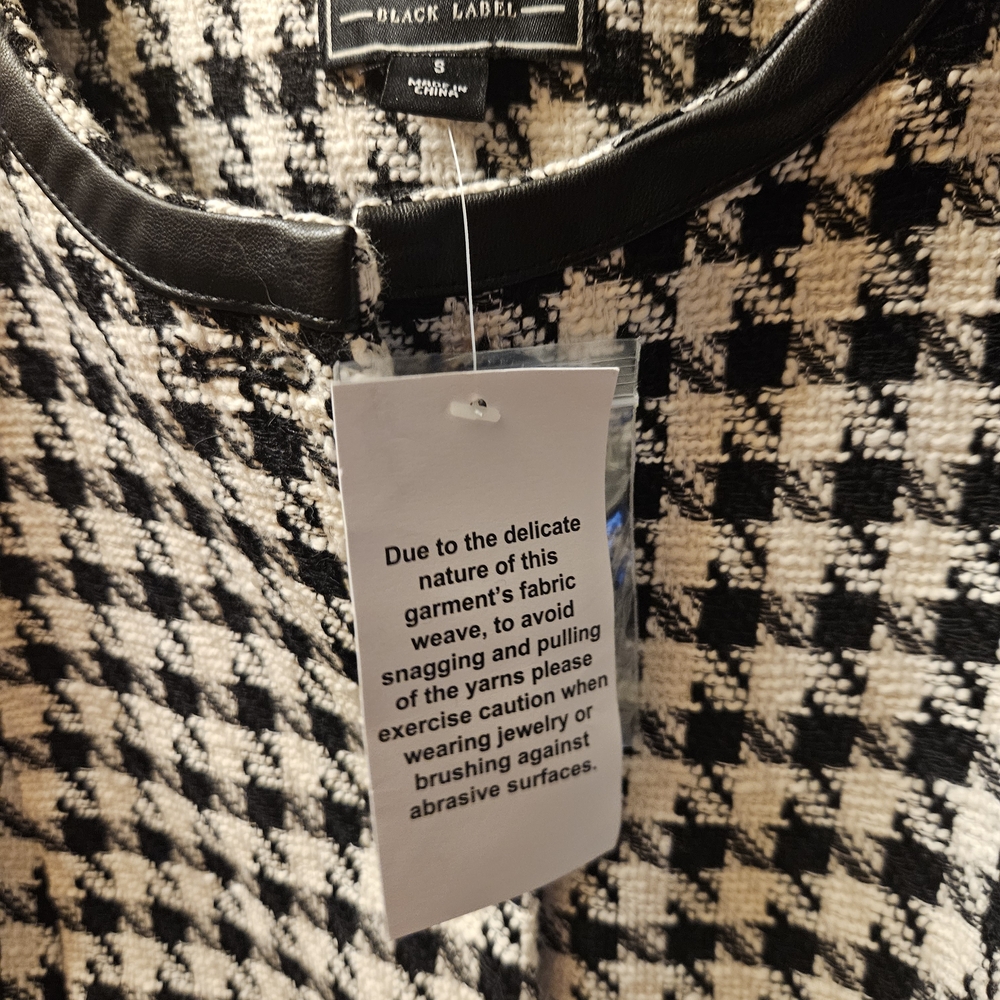 G by Giuliana Black and White Houndstooth Jacket